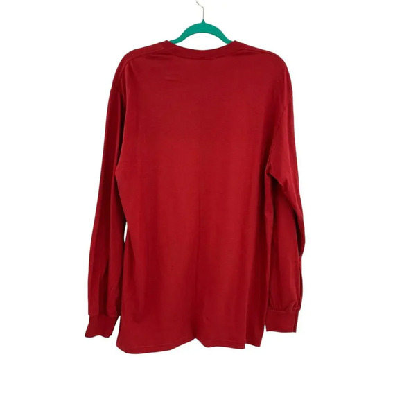 Supreme Blank Red Long Sleeve Cotton Tee Shirt Size Large - Picture 5 of 9